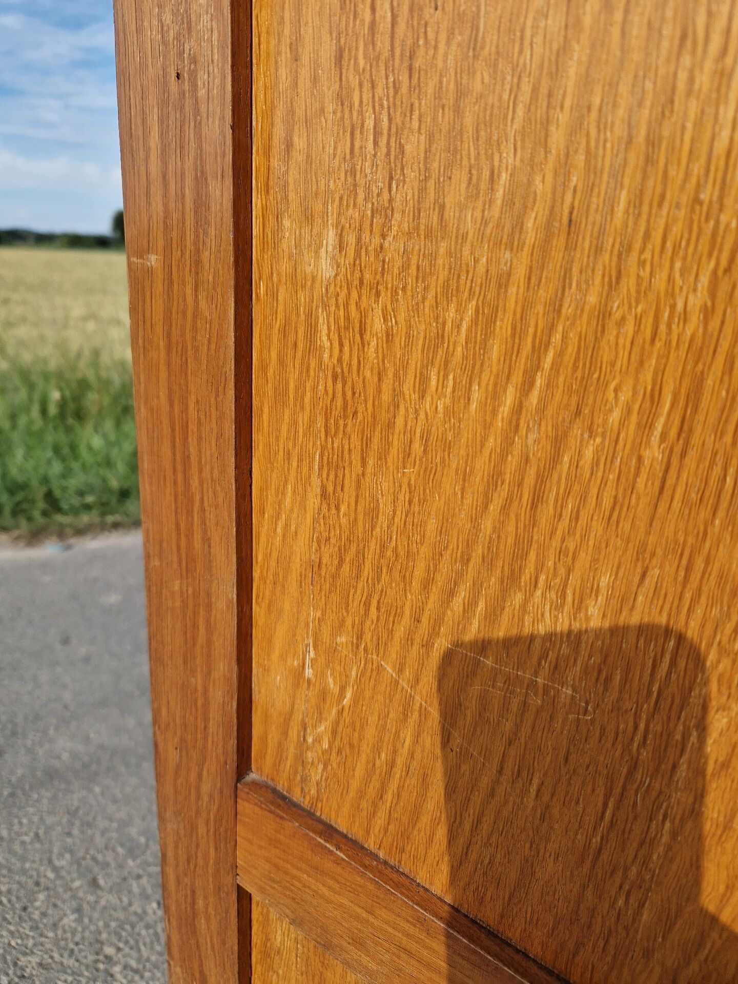 Art Deco filing cabinet with curtain 120 cm