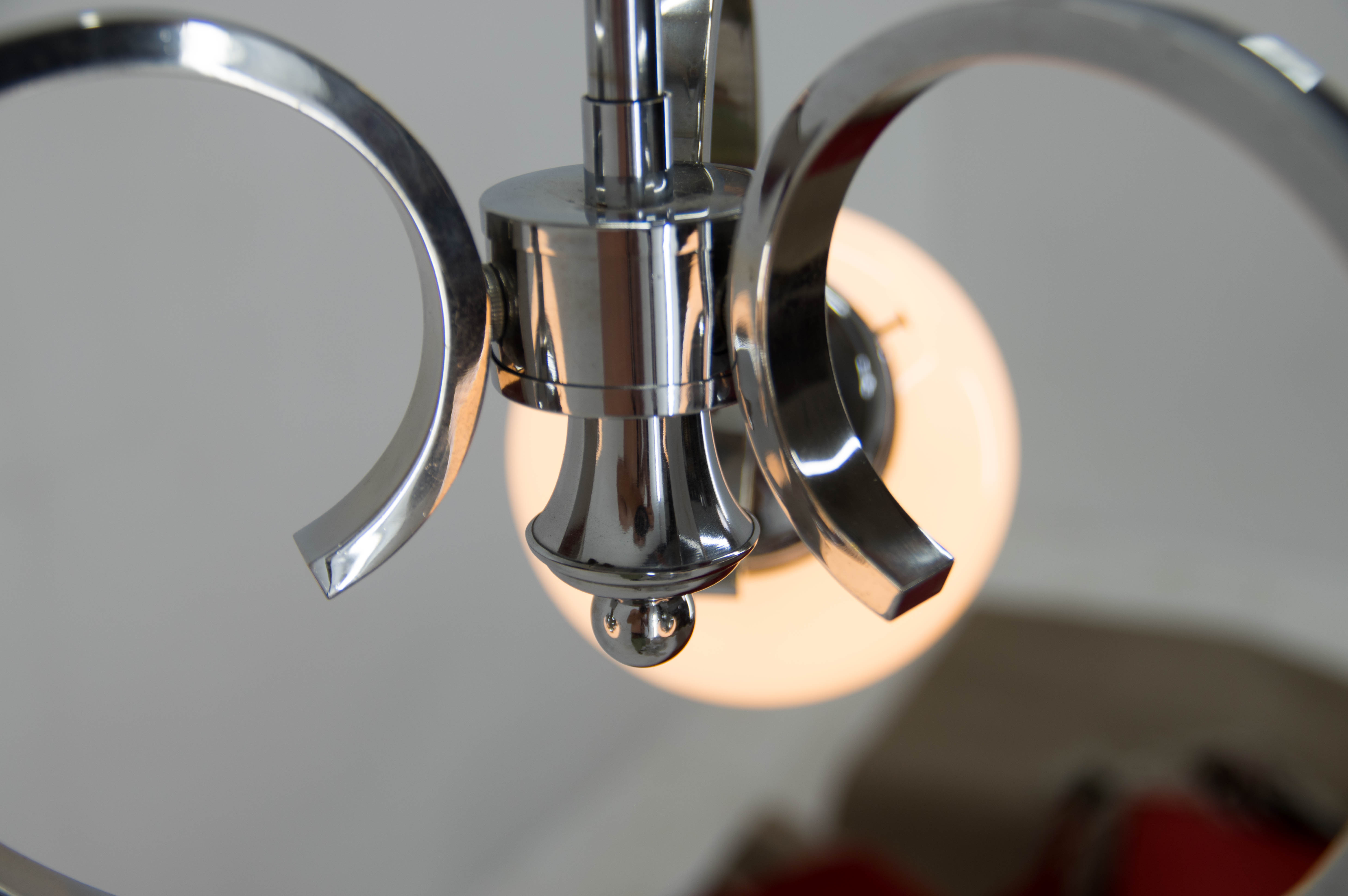 Art deco chandelier, 1930s, restored