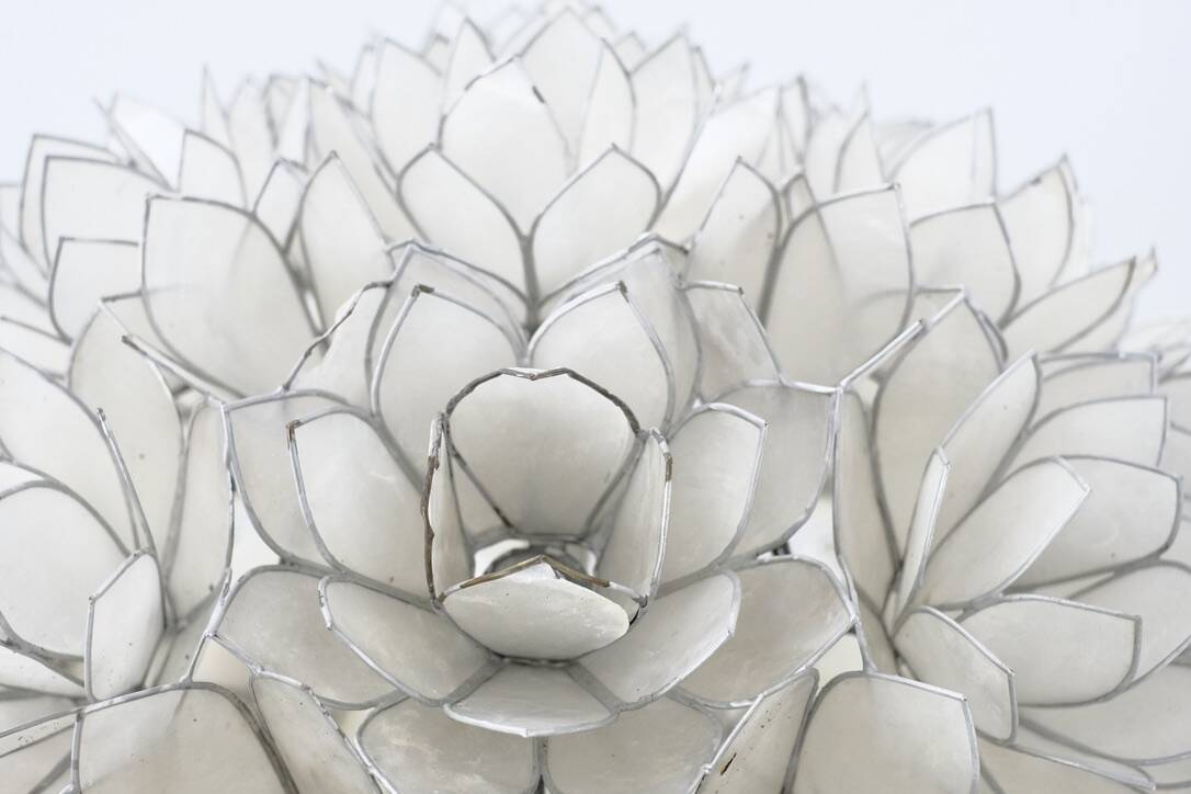 Mother-of-pearl table lamp by Rausch, Germany circa 1960s.