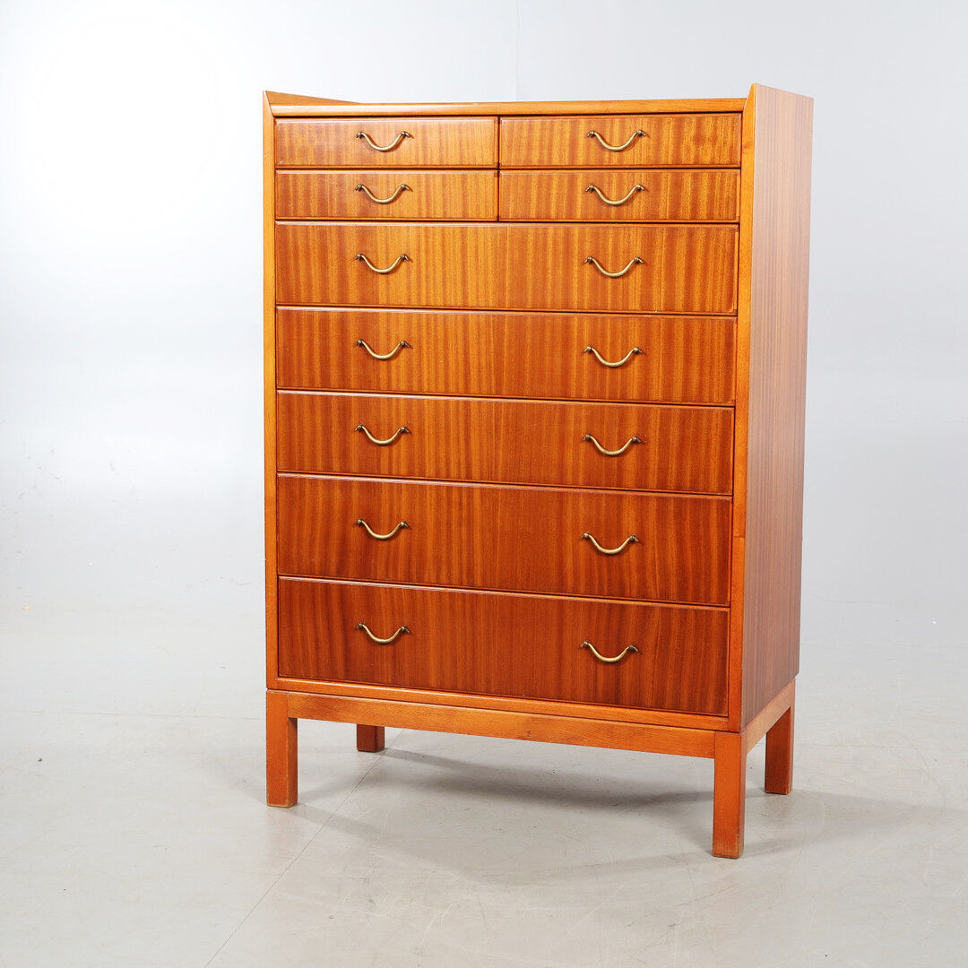 Vintage scandinavian chest of 9 drawers 1960
