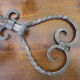 Real wrought iron wall sconce assembled and uns welded, porcelain and brass sleeves -1930/40