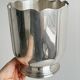Silver-plated metal bucket, scalloped edge