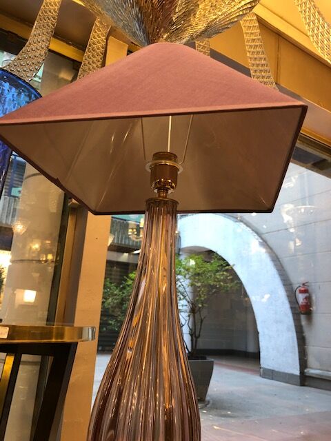 Paire de lampes en verre de Murano