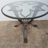 Table low wrought iron era art deco 1930/40