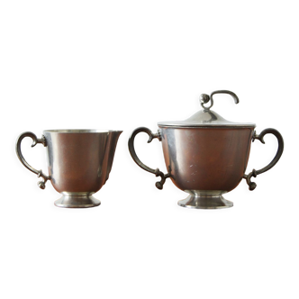 Creamer & sugar bowl by edvin ollers, 1920, set of 2