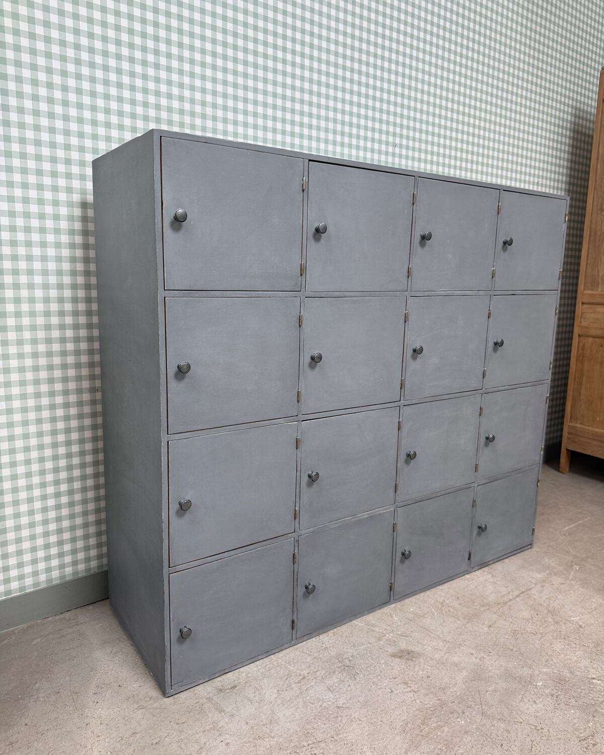 Large patinated locker cabinet (renovated)
