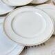 7 vintage flat plates in golden white porcelain BAVARIA model "Annabell"