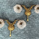Pair of Art Nouveau style wall lights.