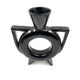 Organic modern black ceramic vase, Italy 1980s