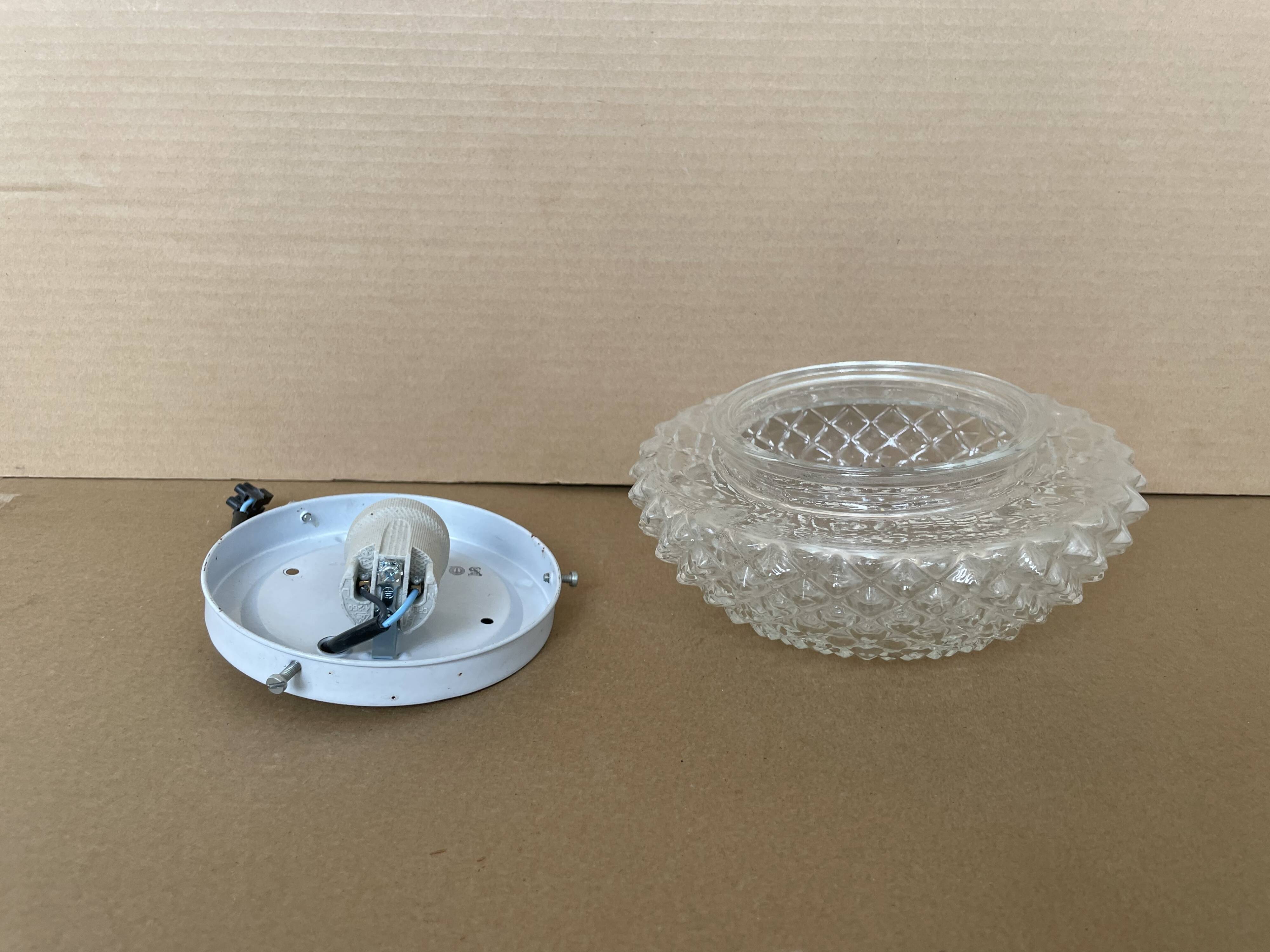 Vintage glass ceiling or wall light