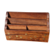 Porte courrier vintage en palissandre et laiton