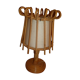 Wicker and rattan 1960 bedside lamp