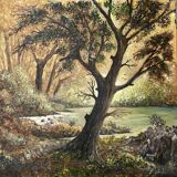 Oil on canvas, the marshes