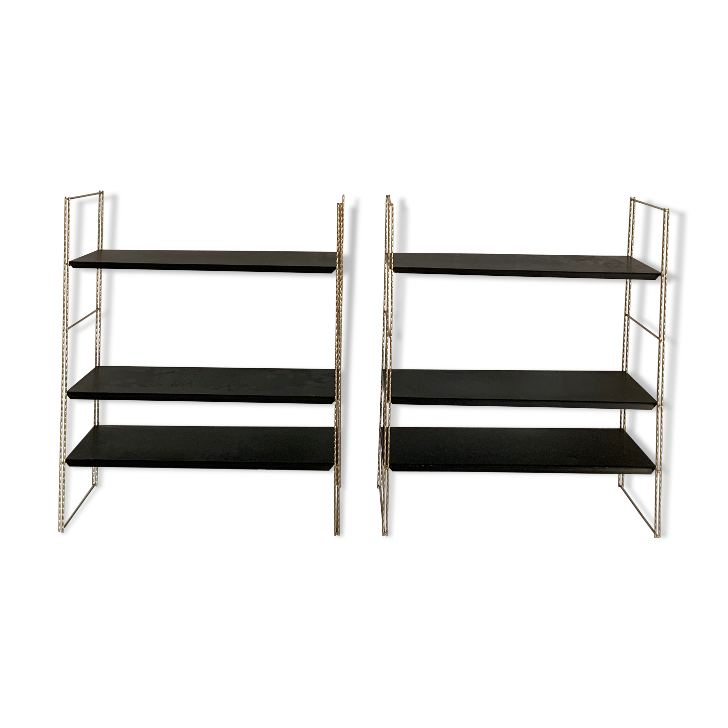 Set 2 shelves vintage thong 6 trays