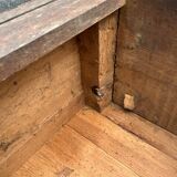 Desk with tiered secret drawer in solid oak Louis XIII