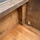Desk with tiered secret drawer in solid oak Louis XIII