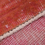 Distressed red turkish vintage rug 303x209 cm