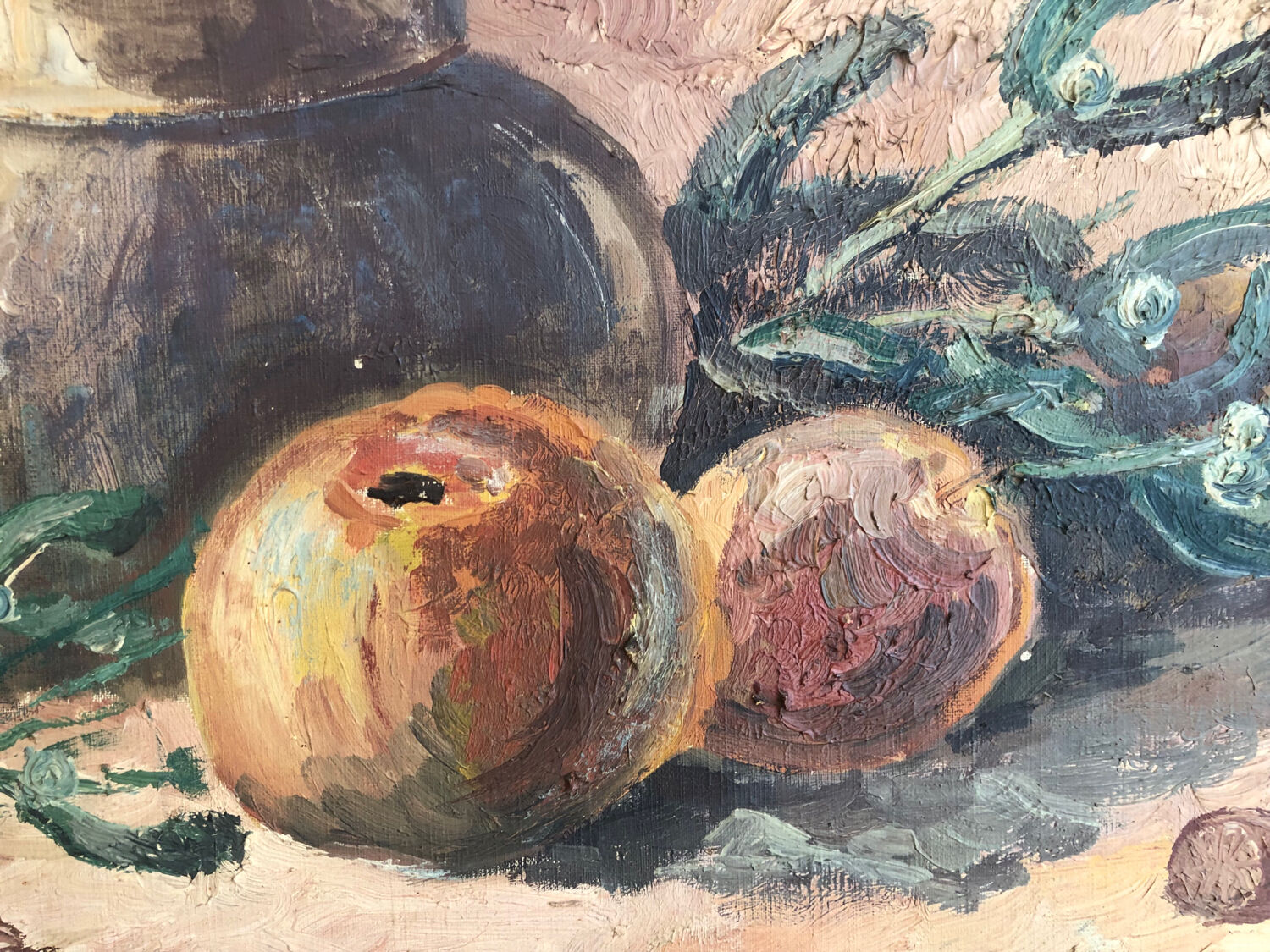 Still life with apples