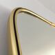 Asymmetrical mirror gold metal 60s