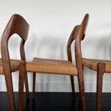 set of 4 chairs Niels O. Moller model 71
