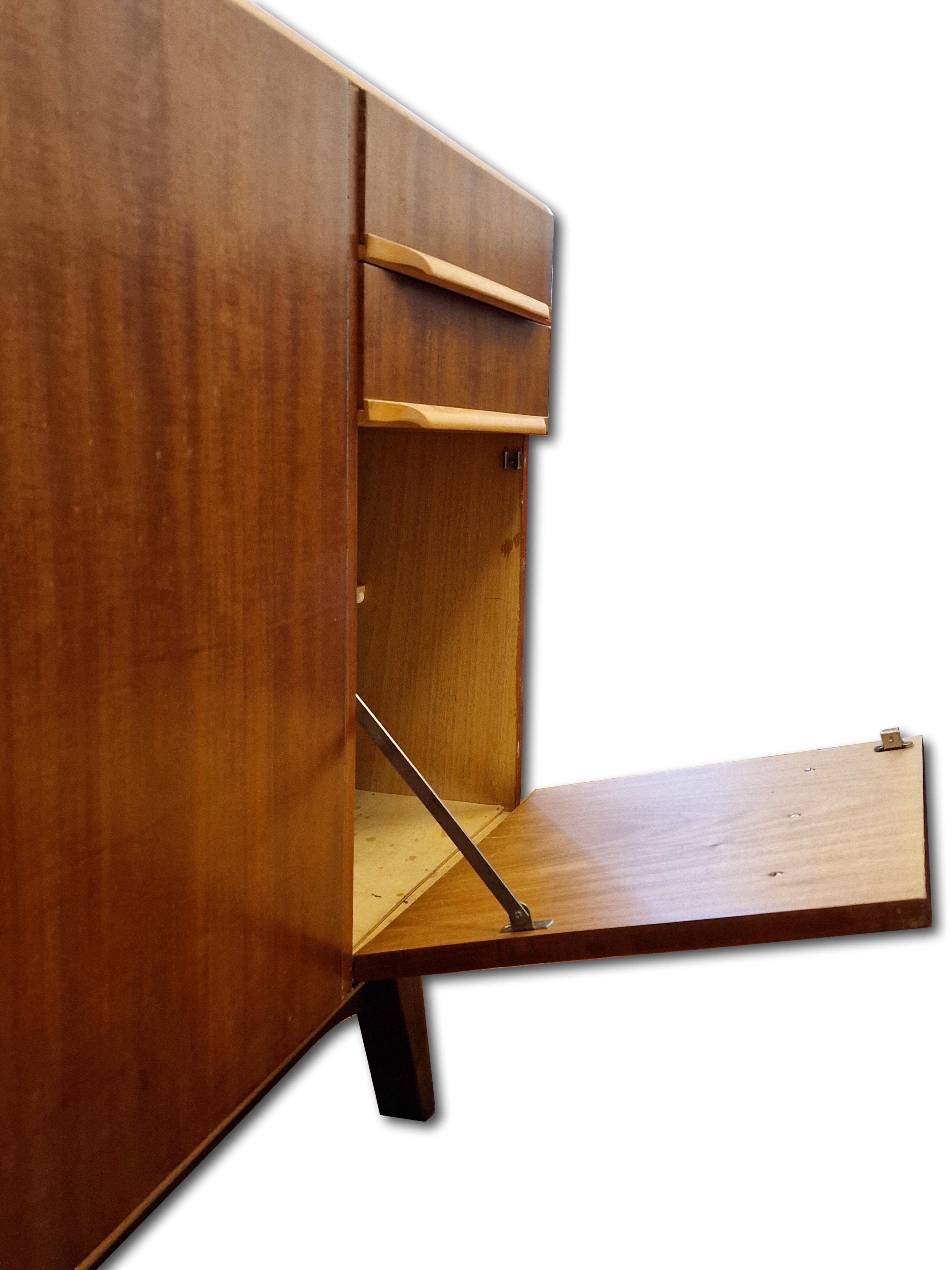 Den Boer mahogany and beech sideboard, 1950s