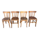 (Lot) 4 vintage wooden bistro chairs by Baumann