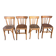 (Lot) 4 vintage wooden bistro chairs by Baumann