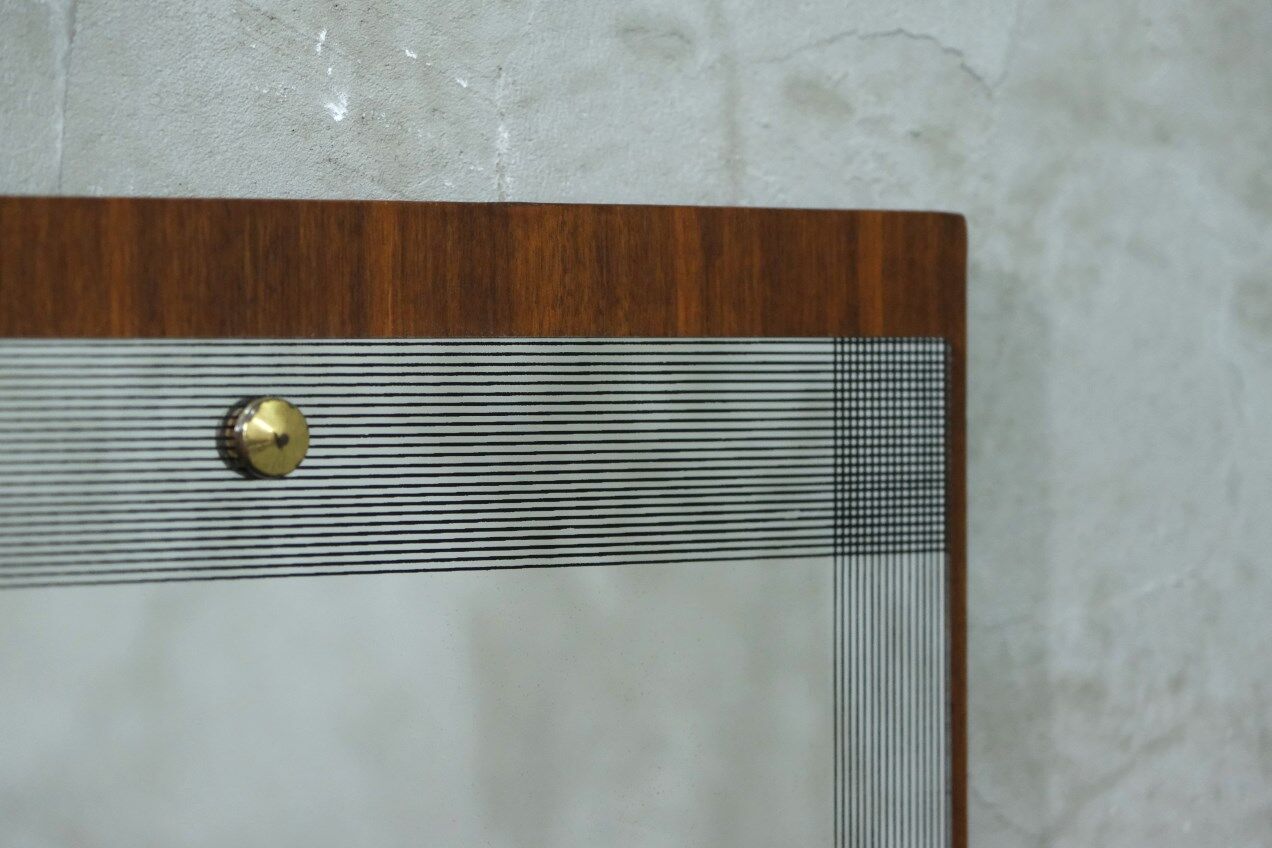 Pop Art Walnut Wall Mirror, 1960s