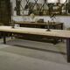 Grande table de ferme en pin XXème