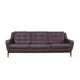 Vintage Brown Leather Sofa on Rosewood Legs from Porfilia Werke, 1960s