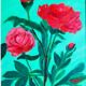 Still life with red roses