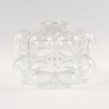 Mid-century bubble glass & chrome suspension by Helena Tynell for Limburg Germany 1960s