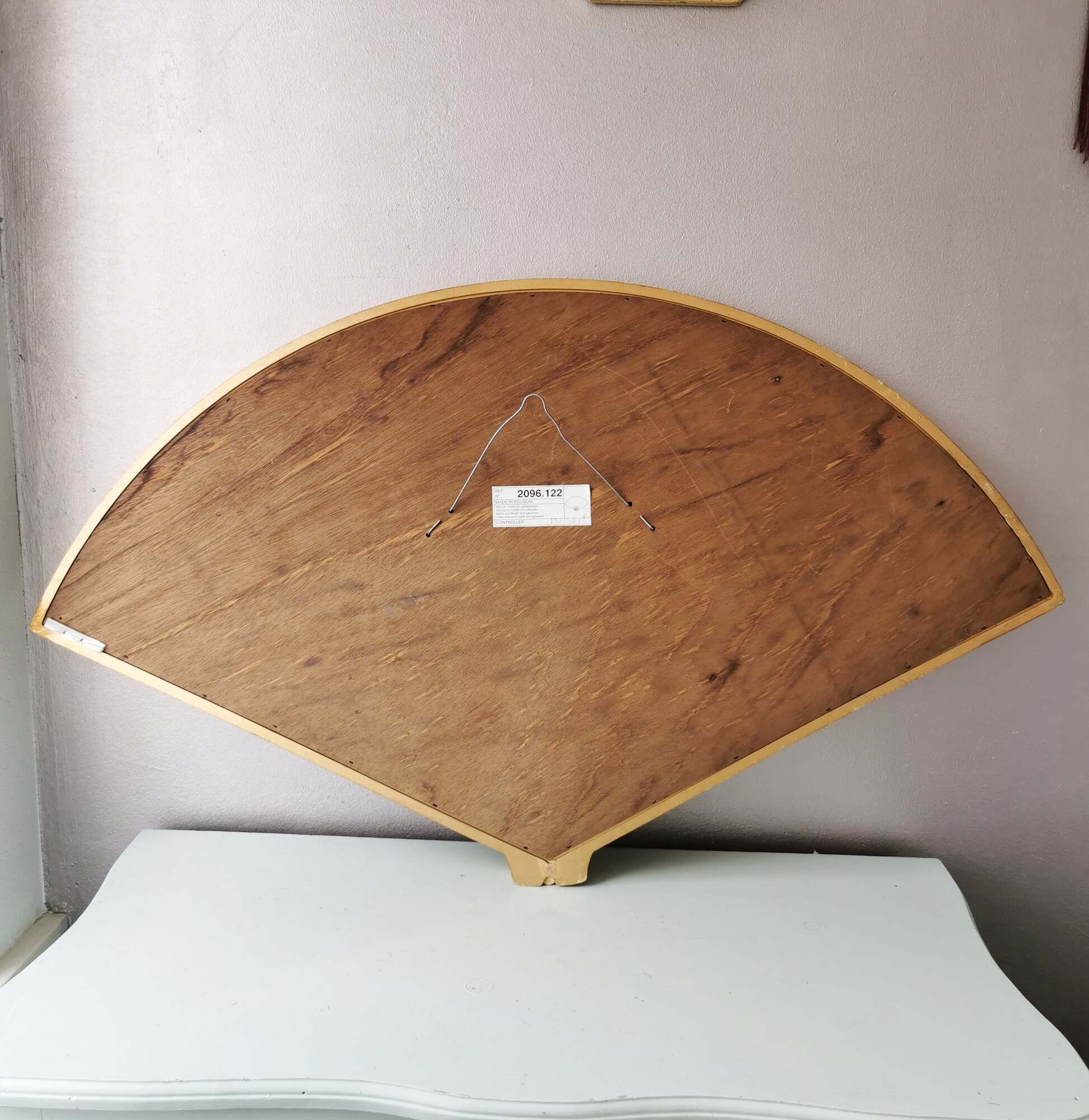 Vintage golden wooden mirror, '80s, Hollywood Regency