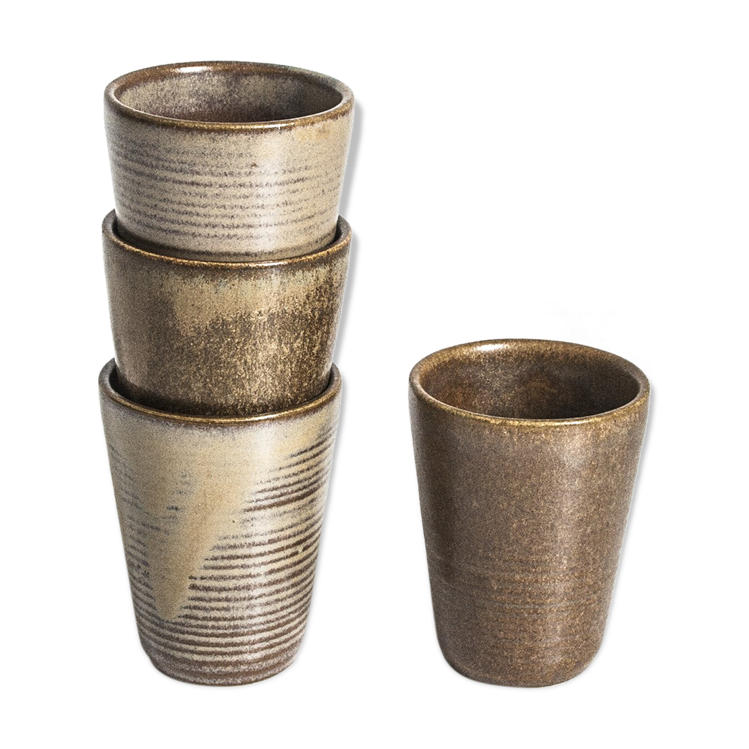Set of 4 ceramic glasses