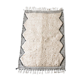 Tapis beni ouarain 100% laine fait a la main neuf 110x165cm