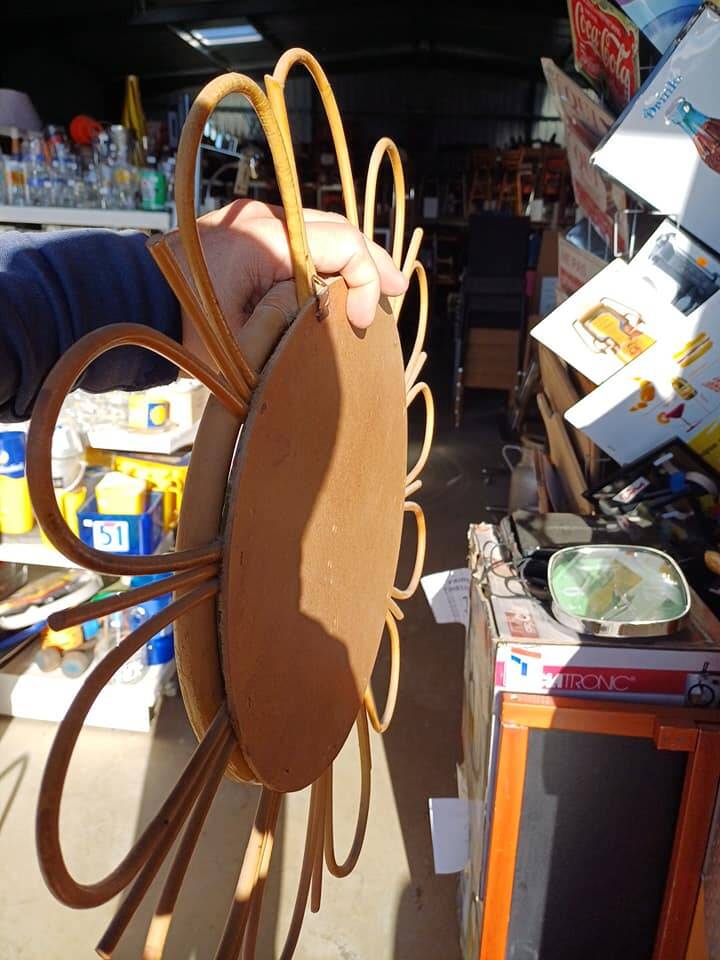 Vintage wicker mirror 1950/60