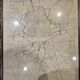 Old map of Orléans under glass frame