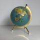 Globe terrestre vintage 1967 mappemonde dorée tripode Taride - 23 cm