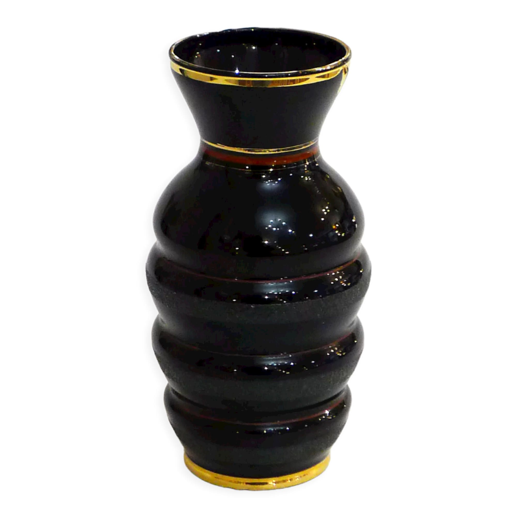 Small black glass vase from Boom