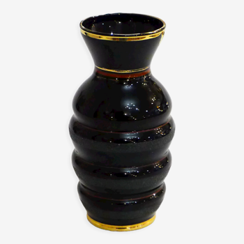 Vase en verre noir de Boom