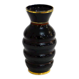 Vase en verre noir de Boom