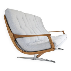 Canapé scandinave en - tissu gris
