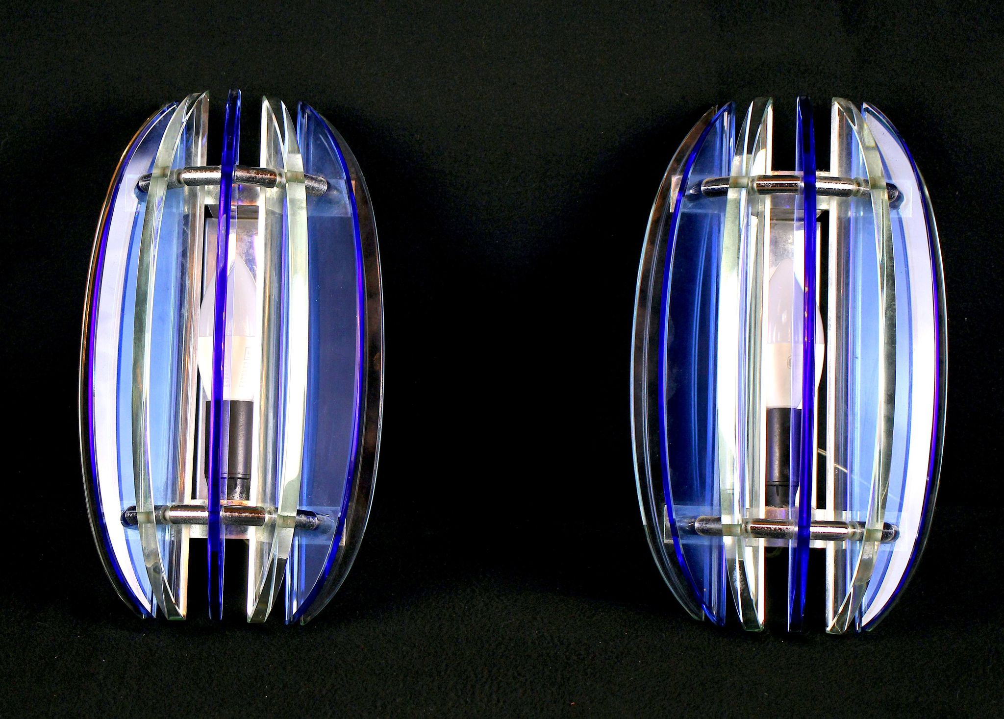 Pair of veca wall lamps italy 1970