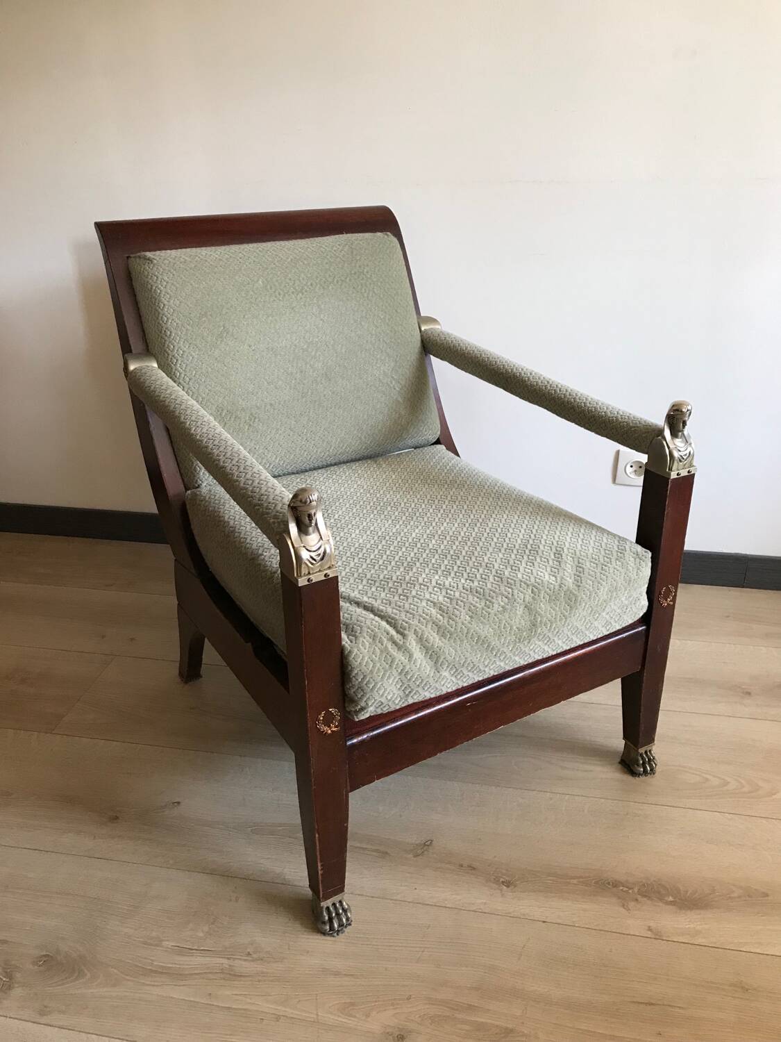 1 Empire style armchair / Consulate period Return from Egypt from the 60s