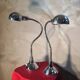 paire lampe  de bureau chrome 1970 grand format tres bon etat 70x30