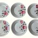 6 antique flat plates in faience from BADONVILLER