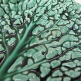 Ceramic dish Sarreguemines cabbage leaf