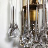 Par de lámparas de cristales. Italia, 1970s.