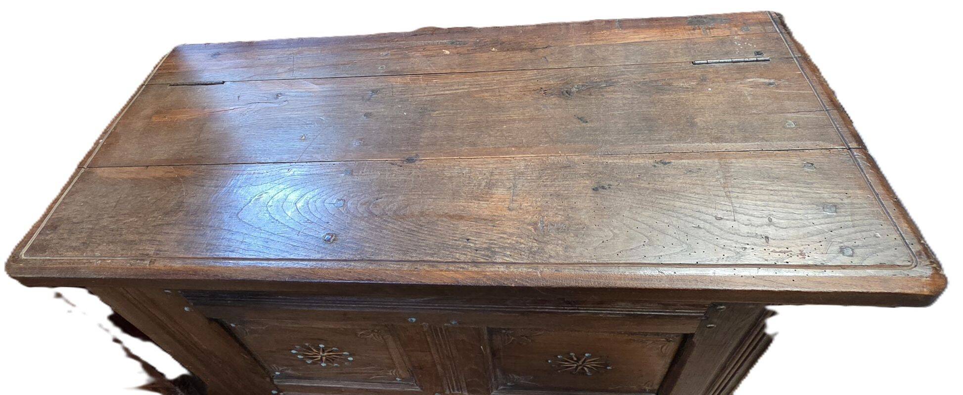 Small Breton Chest Decorated with Brass Nails