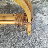 Rattan and bamboo coffee table